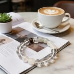 Clear Quartz & Moonstone Beaded Bracelet DH178