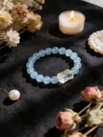 Aquamarine & Clear Quartz Calm Communication Bracelet - 图片 4