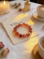 Red Rutilated Quartz & Sunstone Vitality & Abundance Bracelet