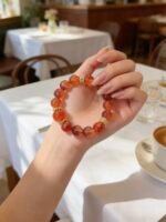 Red Rutilated Quartz & Sunstone Vitality & Abundance Bracelet - 图片 2