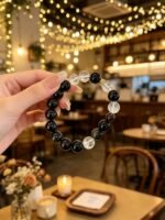 Gold Sheen Obsidian & Clear Quartz Bracelet DH179 - 图片 2