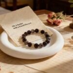 Purple Crystal & Black Obsidian Grounding Protection Bracelet