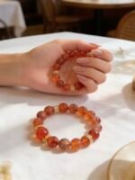 Red Rutilated Quartz & Sunstone Vitality & Abundance Bracelet - 图片 3