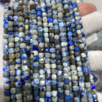 Natural Lapis Lazuli (cubic faceted beads) (YX)
